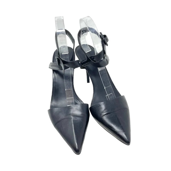Alexander‎ Wang Lovisa Heels d’Orsay Pump Pointed Toe Leather BlackSize 40 US 10 - Picture 2 of 12